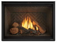 Heat & Glo 6KX 36 Direct Vent Traditional Gas Fireplace (Liquid Propane, Tranquil Greige Herringbone Interior) | Model 6KX-LP-TG