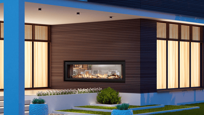 Heat & Glo Primo II 48 See-Through Direct Vent Linear Gas Fireplace | Model PRIMO-II-48ST