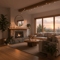 Heat & Glo SlimLine 5X 32" Direct Vent Gas Fireplace (Liquid Propane, Stratford Interior) | Model SL-5XLP-IFT-S
