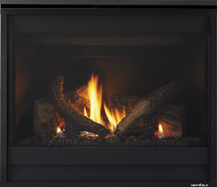 Heat & Glo SlimLine 3X 28" Direct Vent Gas Fireplace (Tranquil Greige Interior) | Model SL-3X-IFT-TG