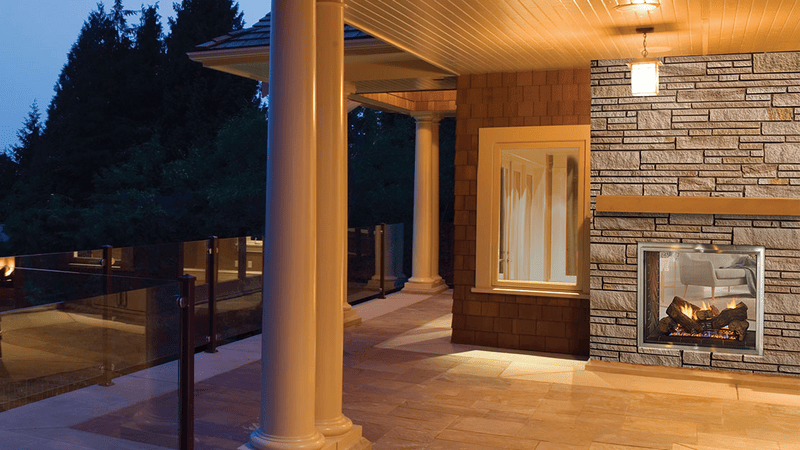 Heat & Glo Fortress 36 Indoor/Outdoor See-Through Gas Fireplace | Model ODFORTG-36