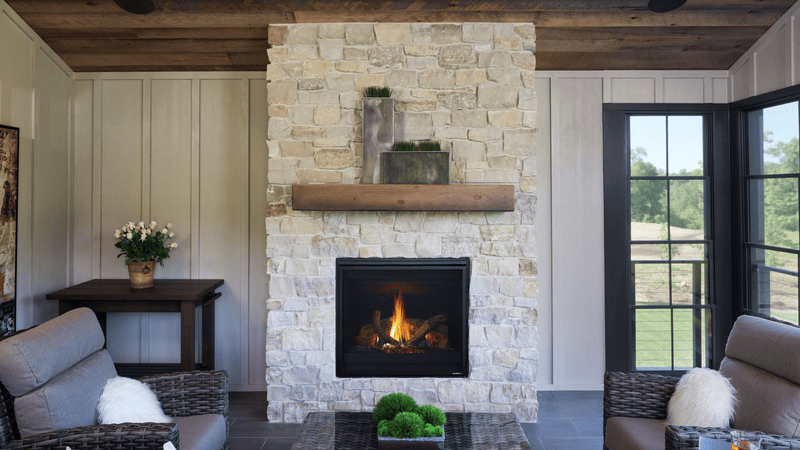 Heat & Glo SlimLine 9X 42" Direct Vent Gas Fireplace (Stratford Interior) | Model SL-9X-IFT-S