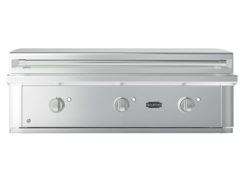 Wildfire Ranch Pro 42-Inch Built-In Gas Griddle with Removable Hood — stainless steel
