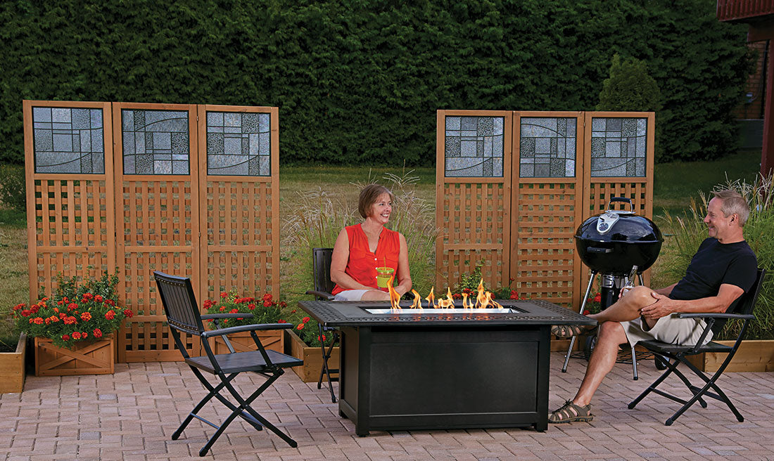 Napoleon Kensington Bronze Gas Fire Table, Ractangle KENS1-BZ - ExceptionalFire