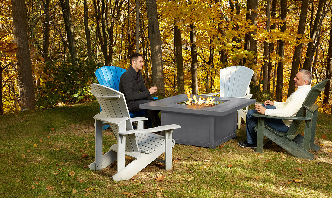 Napoleon Hamptons Grey Gas Fire Table, Square HAMP2-GY - ExceptionalFire