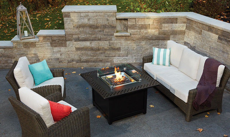 Napoleon Kensington Bronze Gas Fire Table, Square KENS2-BZ - ExceptionalFire