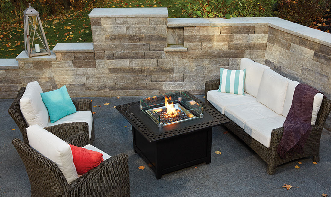 Napoleon Kensington Bronze Gas Fire Table, Square KENS2-BZ - ExceptionalFire