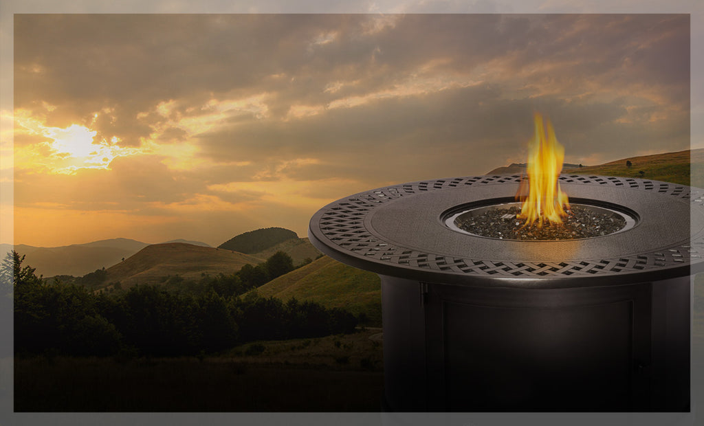 Napoleon Kensington Bronze Gas Fire Table, Round KENS3-BZ - ExceptionalFire