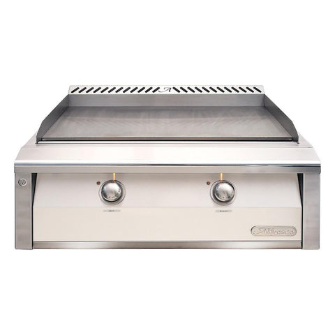 Alfresco 30-Inch Freestanding Natural Gas Griddle in Signal White Gloss