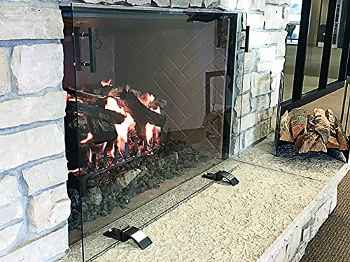 Single Panel Glass Fireplace Screen - Standard Sizes - ExceptionalFire