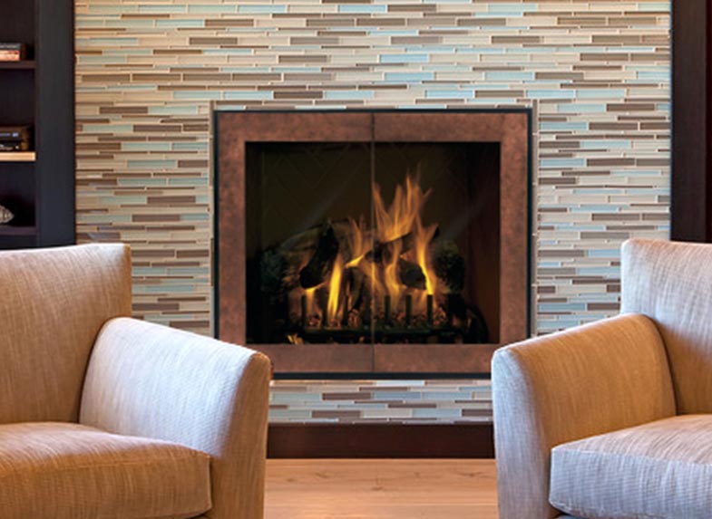 Steel Fireplace Single Panel Glass Door Masonry & Zero Clearance - Original Moderne - ExceptionalFire