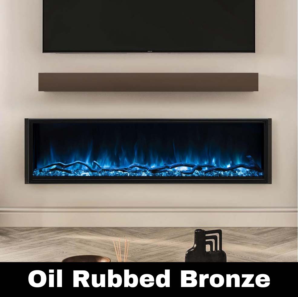 Standard Sizes Non-Combustible Steel Mantel Shelves - 12 Finishes Available