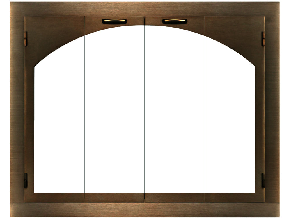 Steel Fireplace Glass Door Masonry & Zero Clearance - Carolina Arched Door - ExceptionalFire