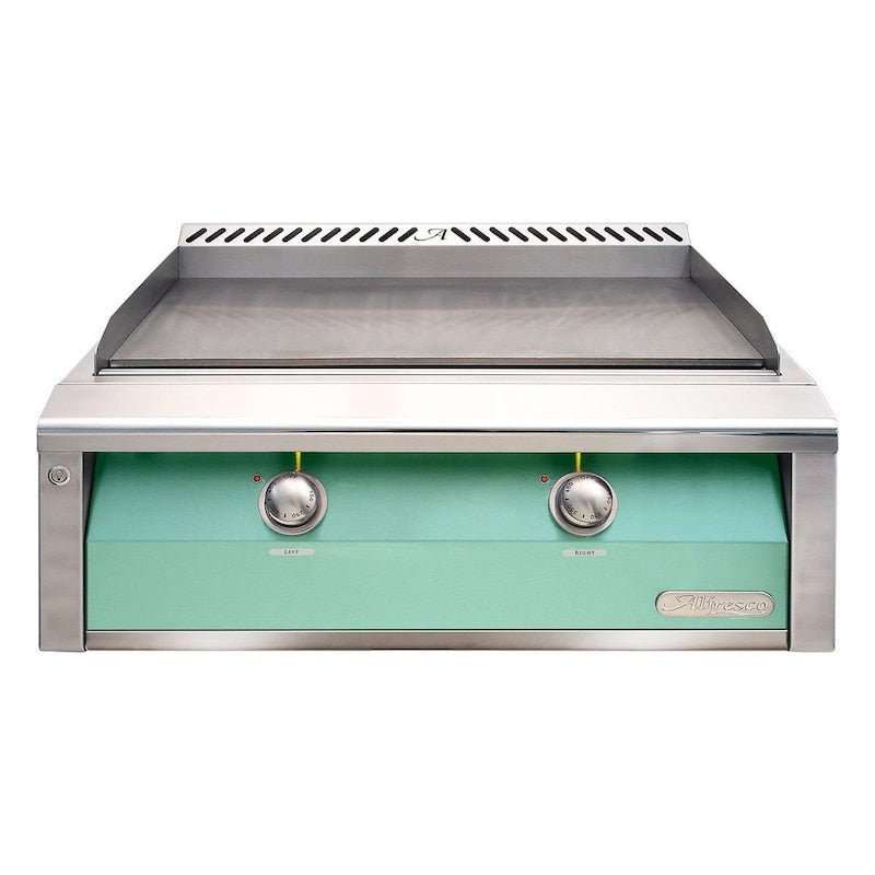 Alfresco 30-Inch Freestanding Natural Gas Griddle in Light Green - ExceptionalFire