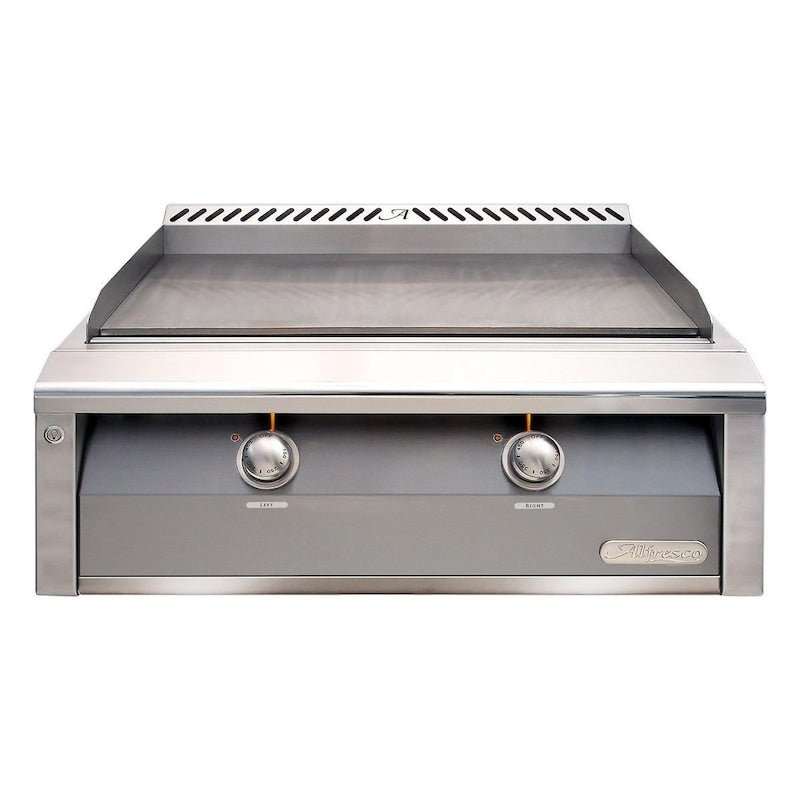 Alfresco 30-Inch Freestanding Natural Gas Griddle in Signal Gray - ExceptionalFire