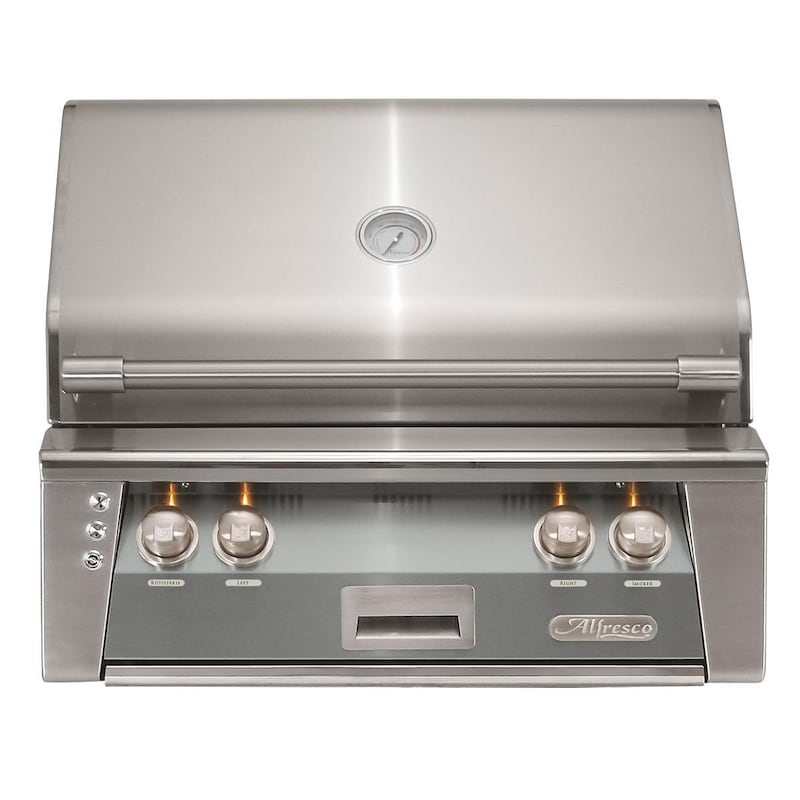 Alfresco ALXE 30-Inch Built-In Natural Gas Grill With Rotisserie in Signal Gray
