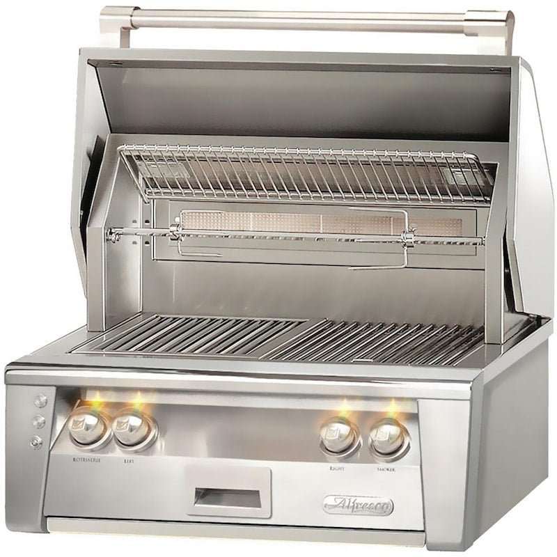 Alfresco ALXE 30-Inch Built-In Propane Gas Grill With Rotisserie