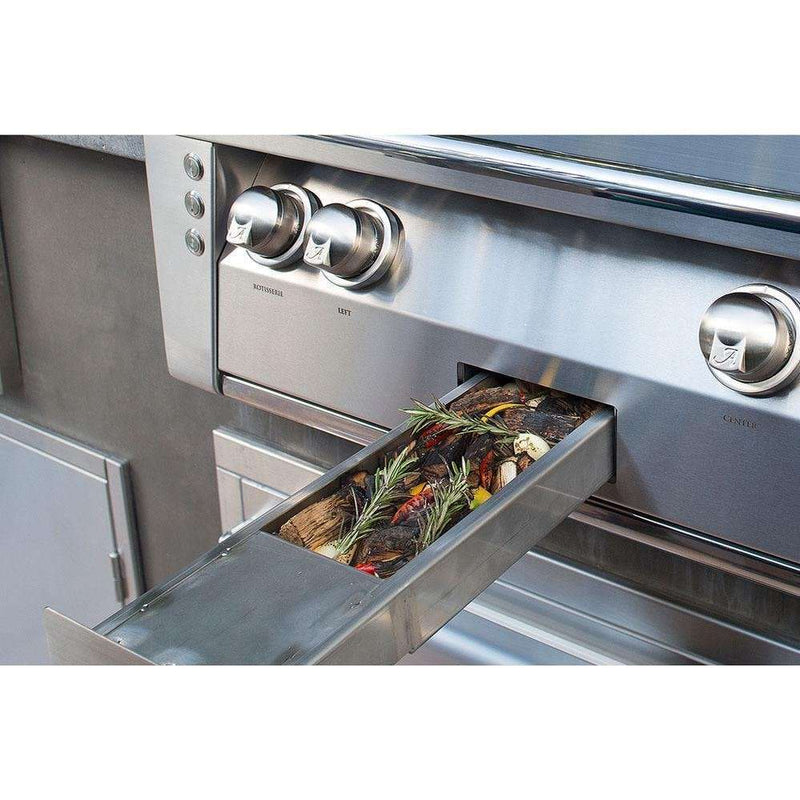Alfresco ALXE 36-Inch Built-In Natural Gas Grill With Rotisserie in Signal White Matte - ExceptionalFire