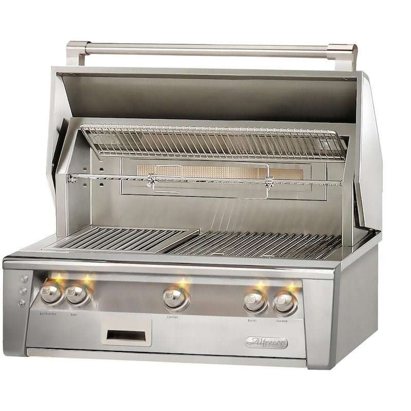 Alfresco ALXE 36-Inch Built-In Natural Gas Grill With Sear Zone And Rotisserie