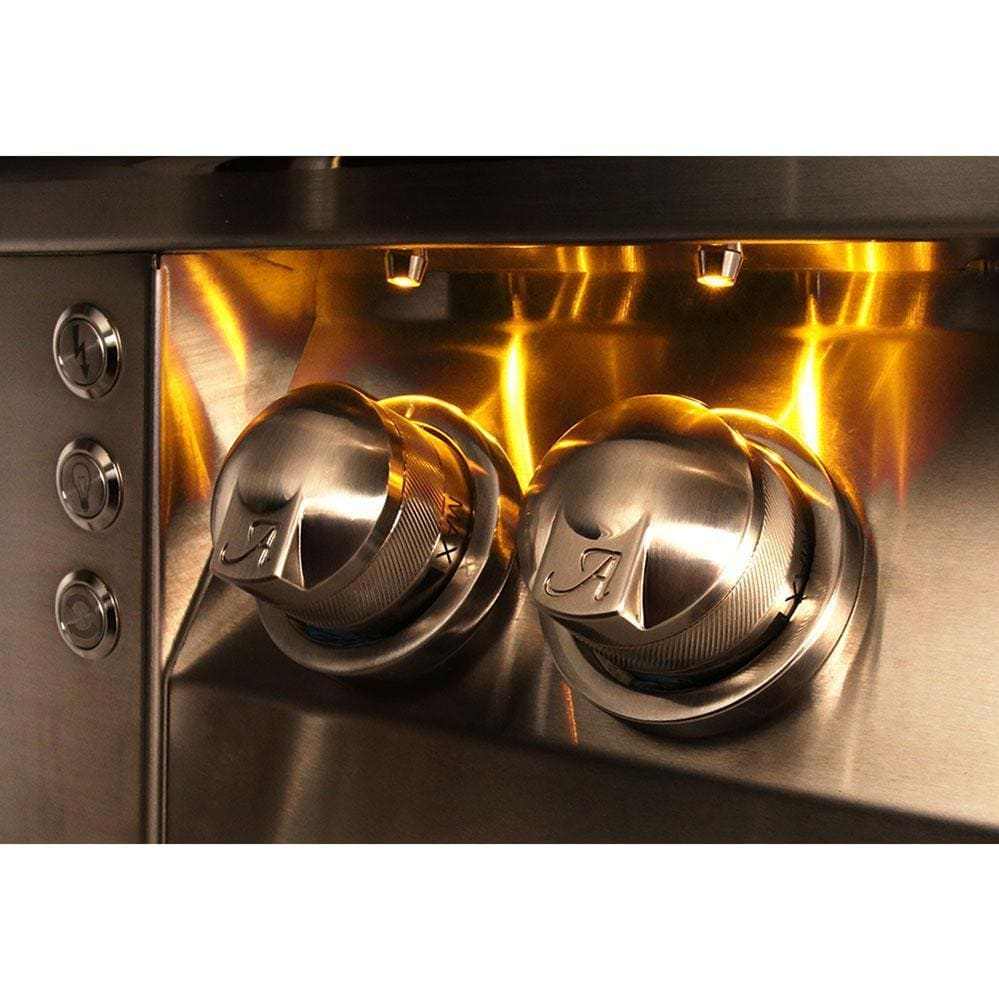 Alfresco ALXE 42-Inch Built-In Natural Gas Grill With Rotisserie in Jet Black Matte