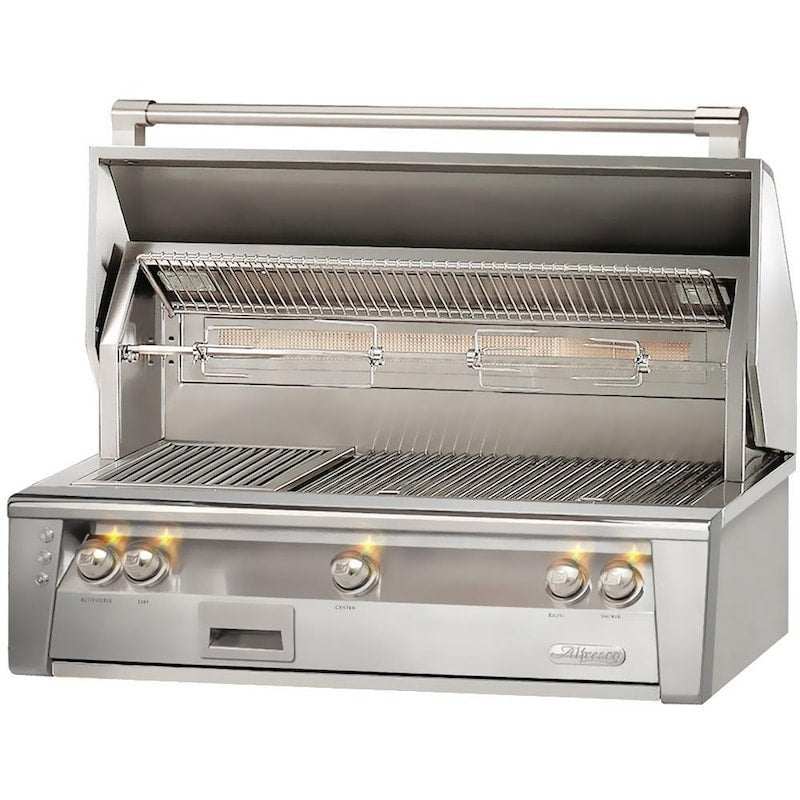 Alfresco ALXE 42-Inch Built-In Natural Gas Grill With Sear Zone And Rotisserie