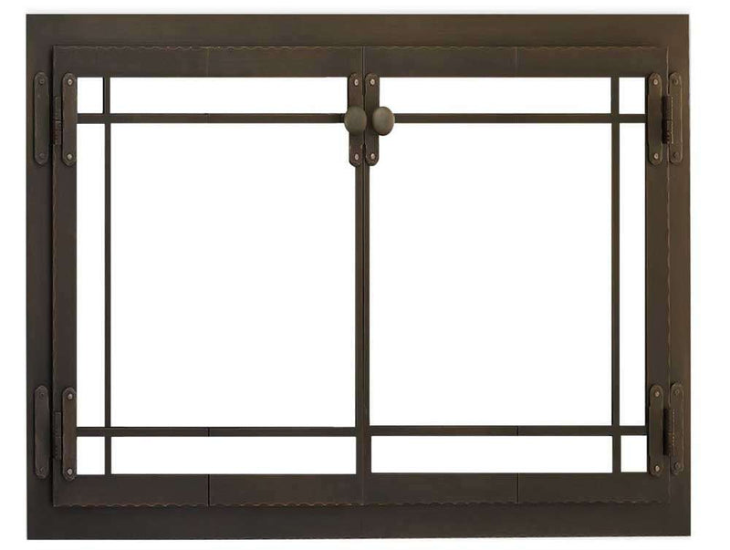 Craftsman - Masonry & Prefab Fireplace Glass Doors - ExceptionalFire
