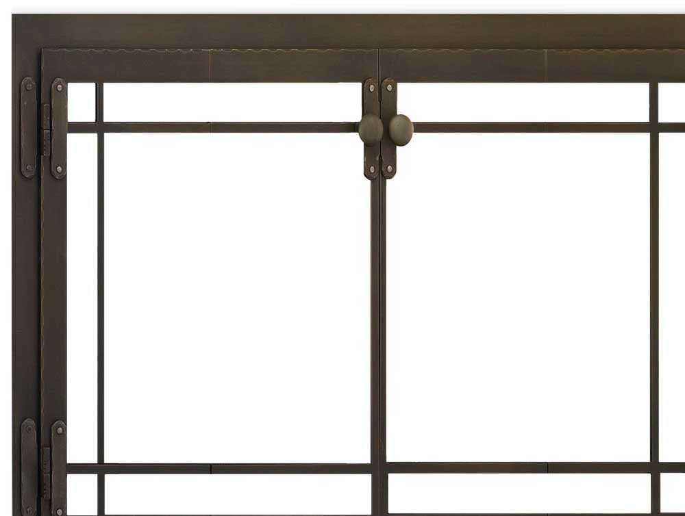 Craftsman - Masonry & Prefab Fireplace Glass Doors - ExceptionalFire