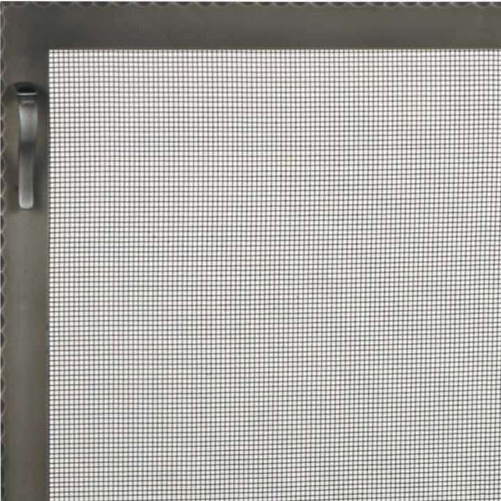 Custom Made Single Panel Fireplace Screen - Hammered Edge - ExceptionalFire