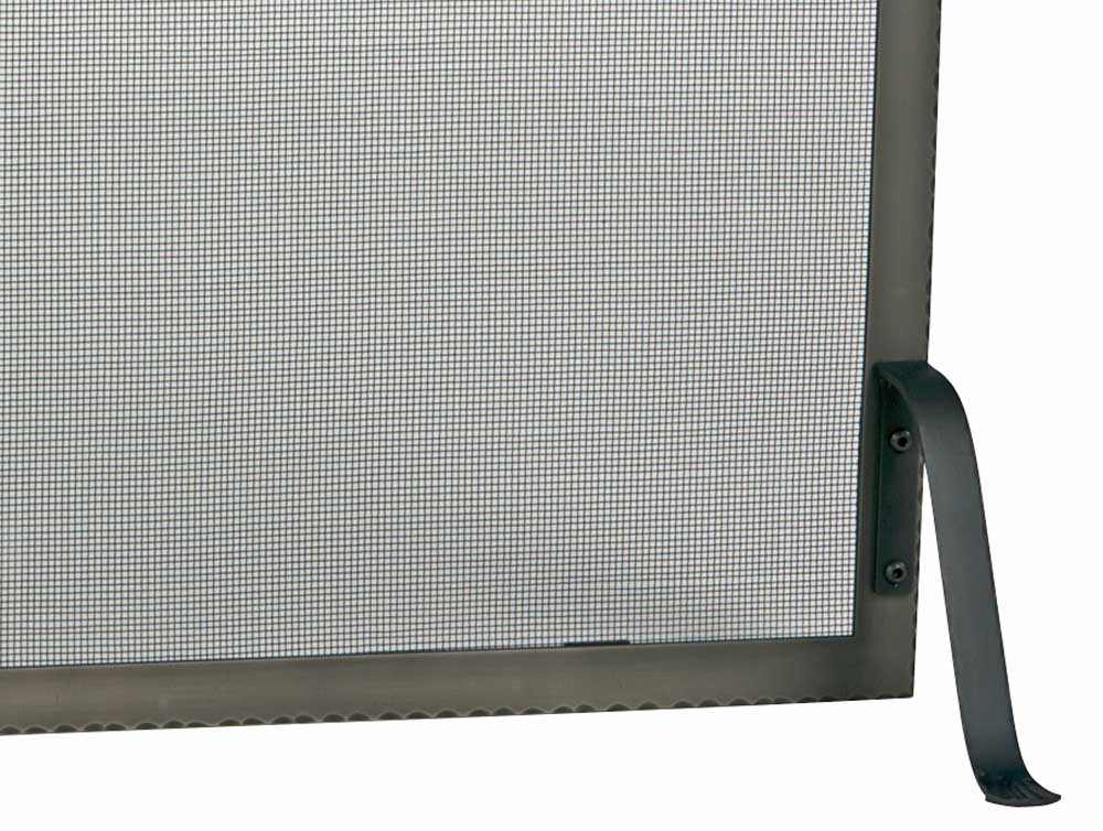 Custom Made Single Panel Fireplace Screen - Hammered Edge - ExceptionalFire