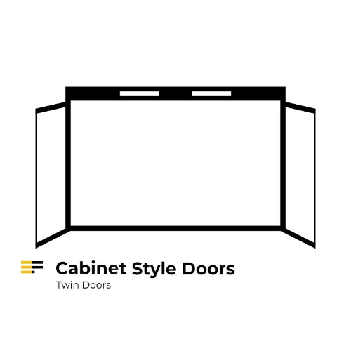 Stiletto Cutback - Minimalist Fireplace Glass Doors - Customer's Product with price 1605.00