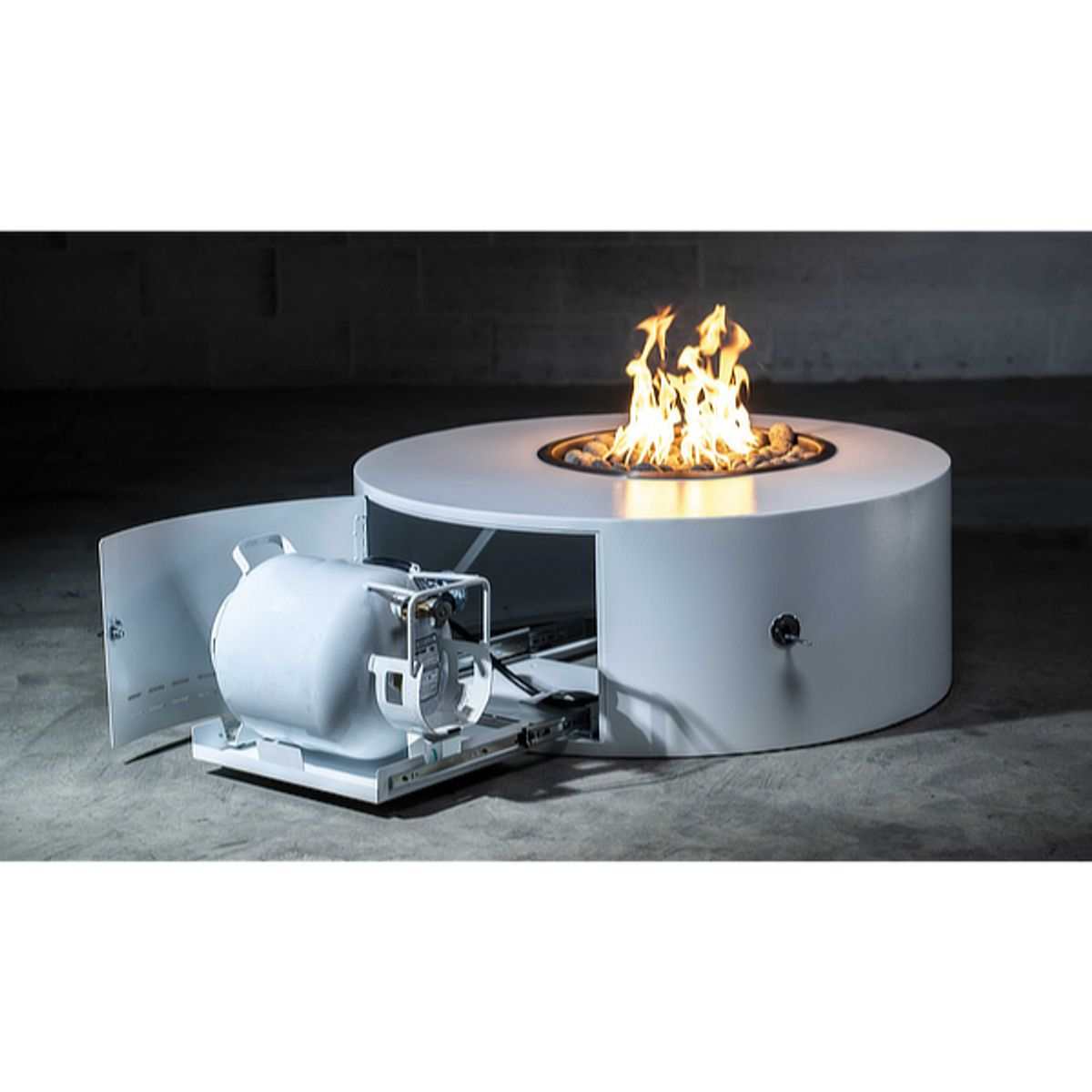 Isla Powder Coat Steel Low Profile Fire Pit - ExceptionalFire