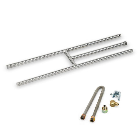 24" x 6" Stainless Steel H-Style Burner - Natural Gas