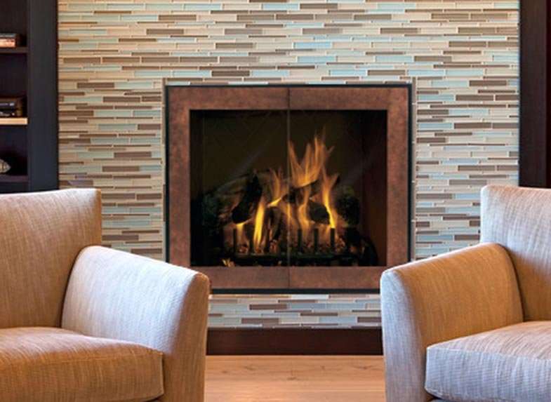 Original Moderne - Single Panel Masonry & Prefab Fireplace Glass Doors - ExceptionalFire