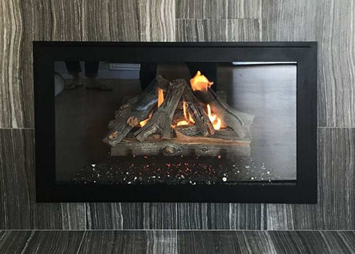 Original Moderne - Single Panel Masonry & Prefab Fireplace Glass Doors - ExceptionalFire