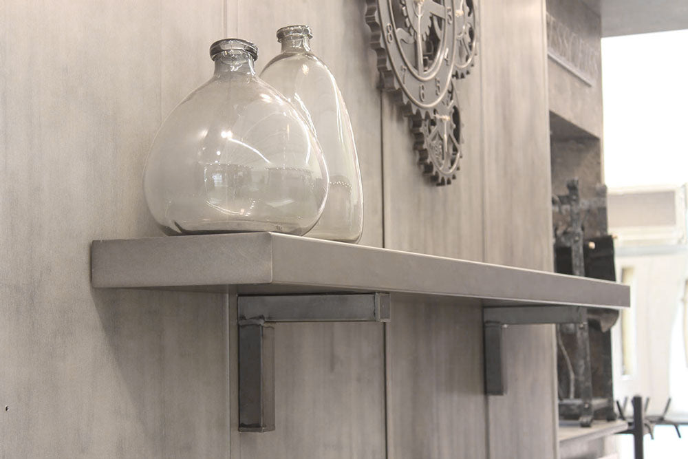 Custom Size Floating Metal Shelves Non Combustible 25 Colors Steel -