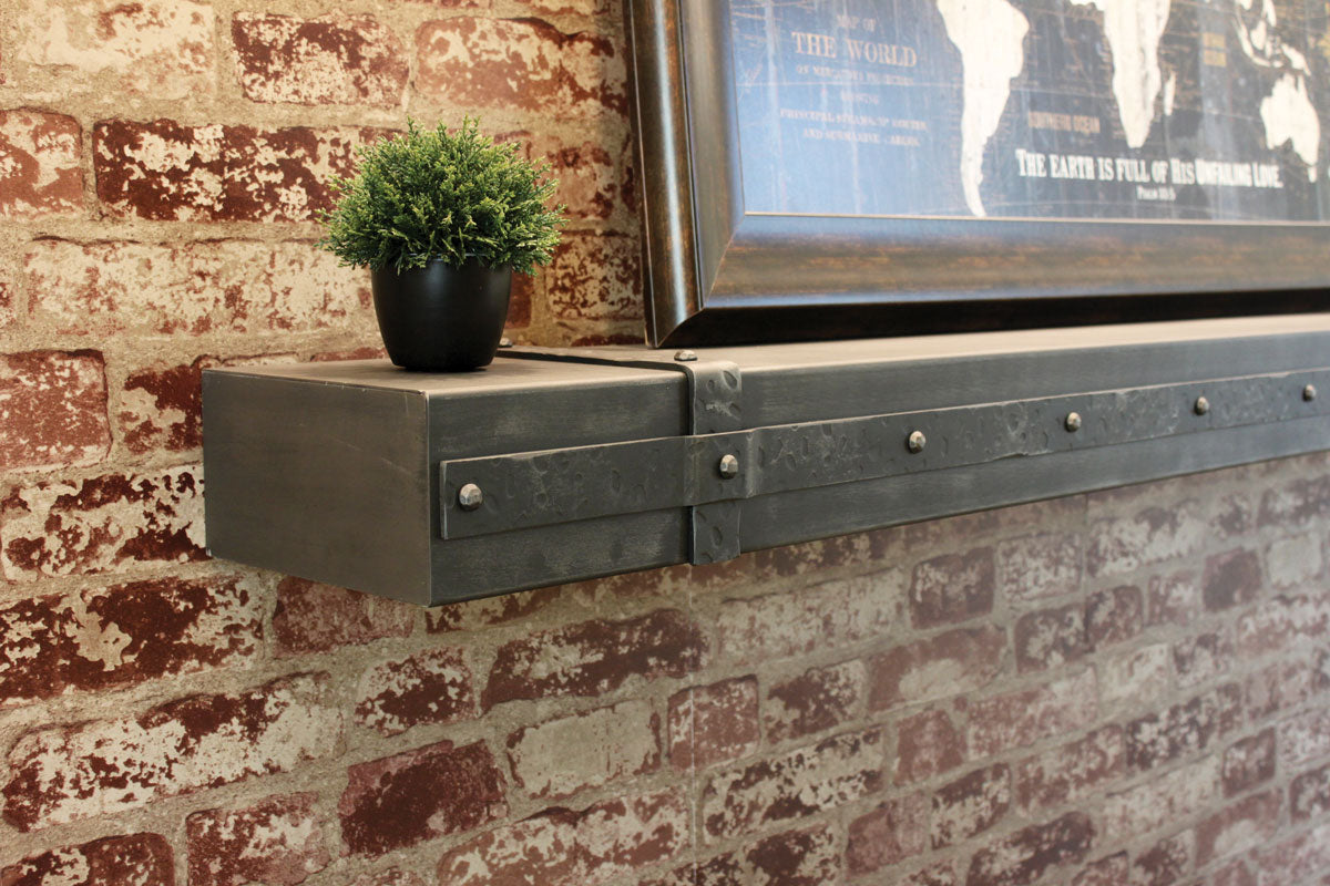 Custom Size Floating Metal Shelves Non Combustible 25 Colors Steel -