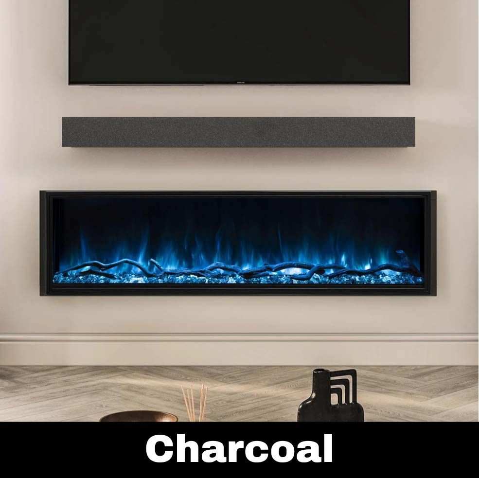 Standard Sizes Non-Combustible Steel Mantel Shelves - 12 Finishes Available - ExceptionalFire