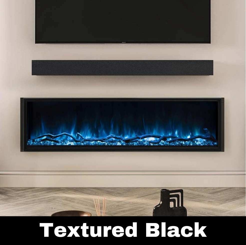 Standard Sizes Non-Combustible Steel Mantel Shelves - 12 Finishes Available - ExceptionalFire