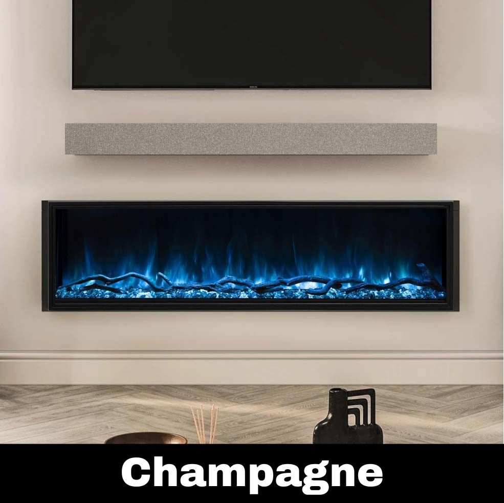 Standard Sizes Non-Combustible Steel Mantel Shelves - 12 Finishes Available - ExceptionalFire