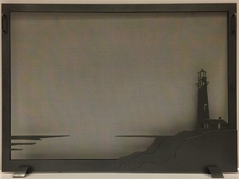 Steel Custom Single Panel Fireplace Screen Carolina Coastal- Custom Size - ExceptionalFire