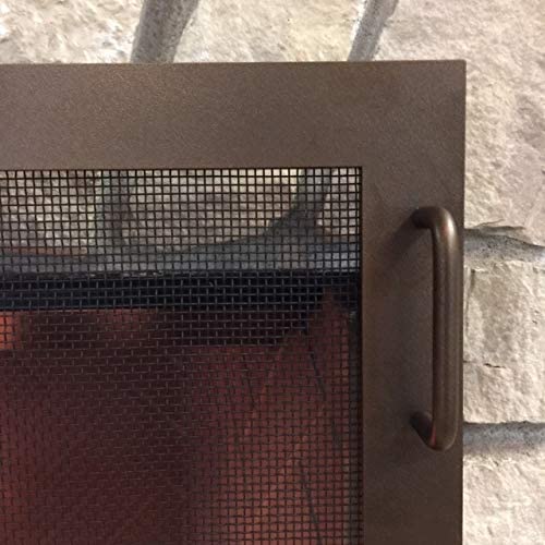 Steel Custom Single Panel Fireplace Screen Carolina Ivy - Custom Size - ExceptionalFire