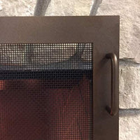 Steel Custom Single Panel Fireplace Screen Carolina Ivy - Custom Size - ExceptionalFire