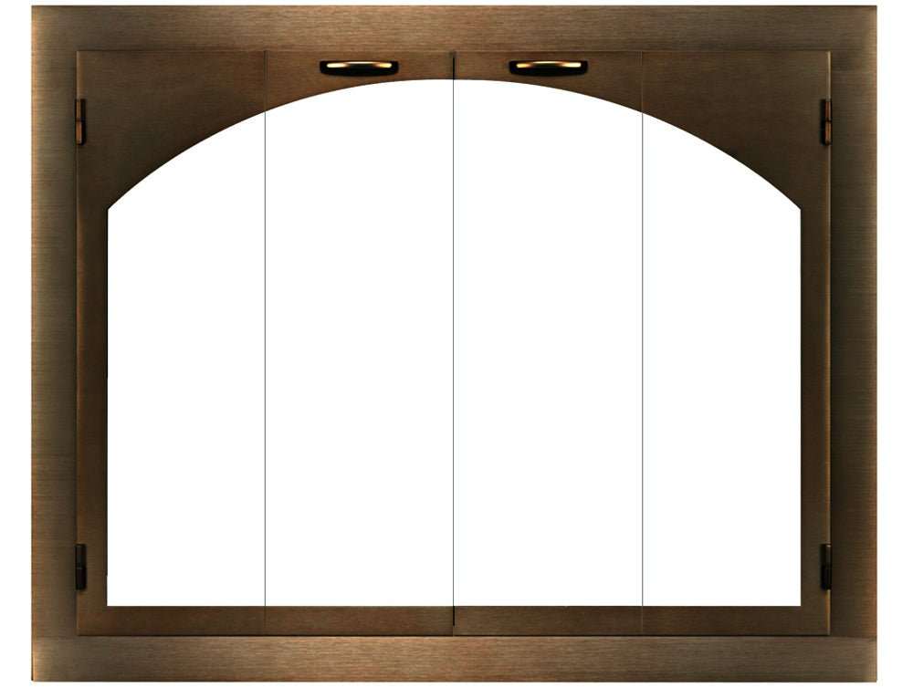 Steel Fireplace Glass Door Masonry & Zero Clearance - Carolina Arched Door - ExceptionalFire