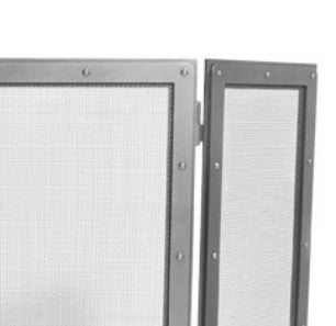 Steel Folding Screens Custom Made 21 Finishes - Black Rock - ExceptionalFire