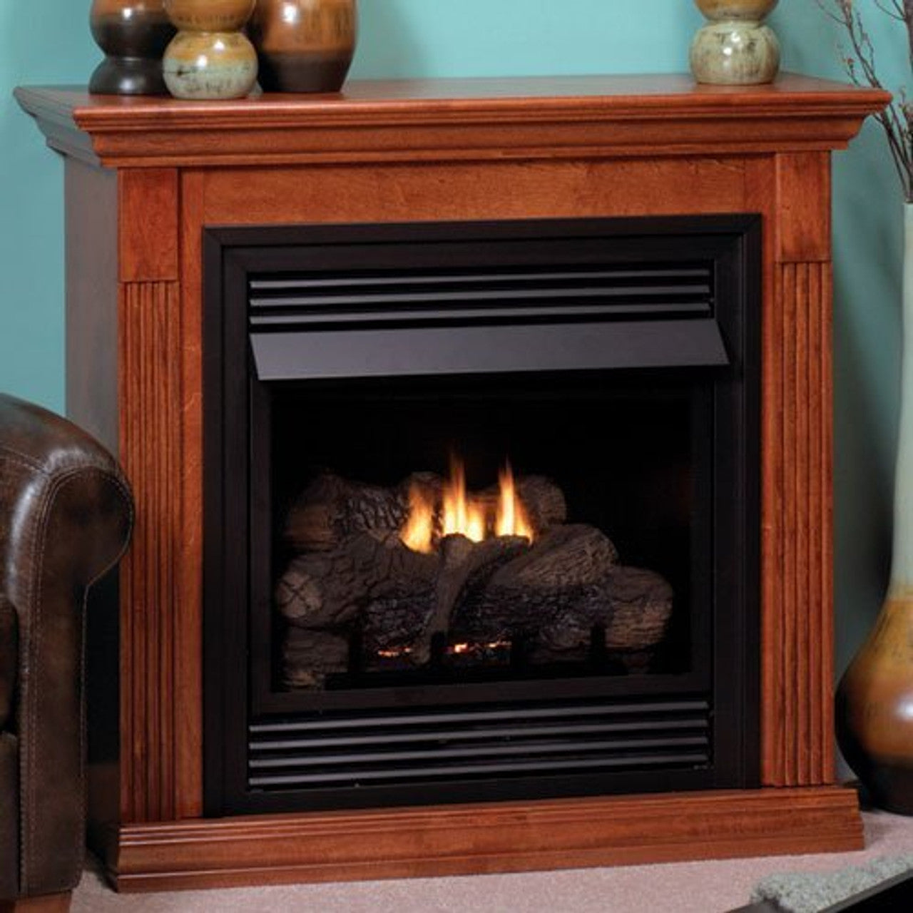 Empire Vail 26" Vent-Free Gas Fireplace & Mantel Combo - Model VFD26FM